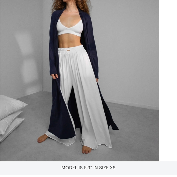 Lunya White Wide Leg Pants - Picture 2 of 3